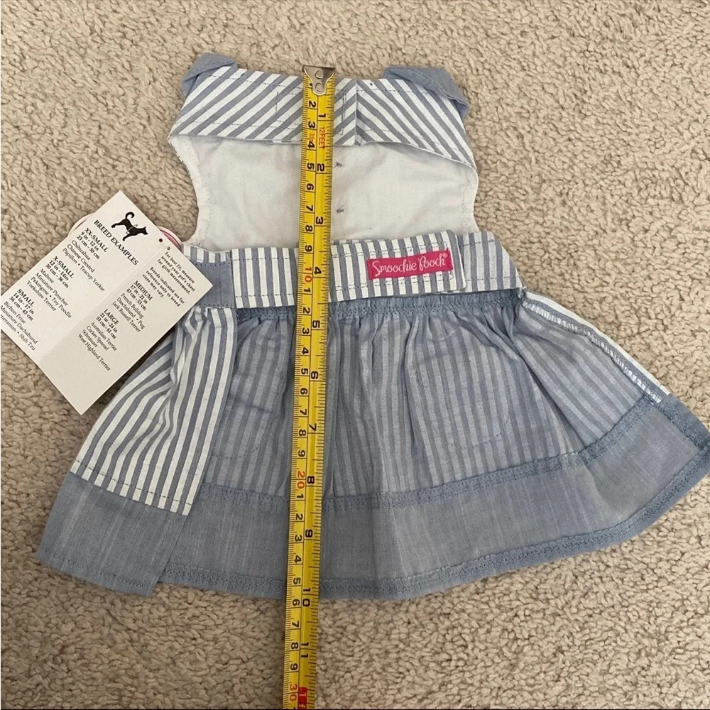 Dog Dress | White & Blue Stripe